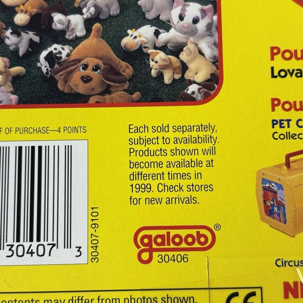Vintage Galoob Pound Bunnies Jelly Belly Surprise Plush Bunny Easter Jelly Bean